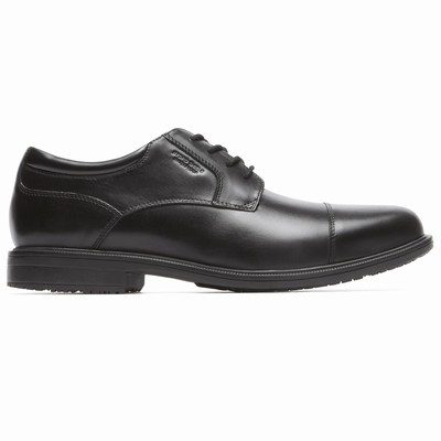 Sapatos Oxfords Rockport Essential Details II Cap Toe Homem Pretas PT-64259